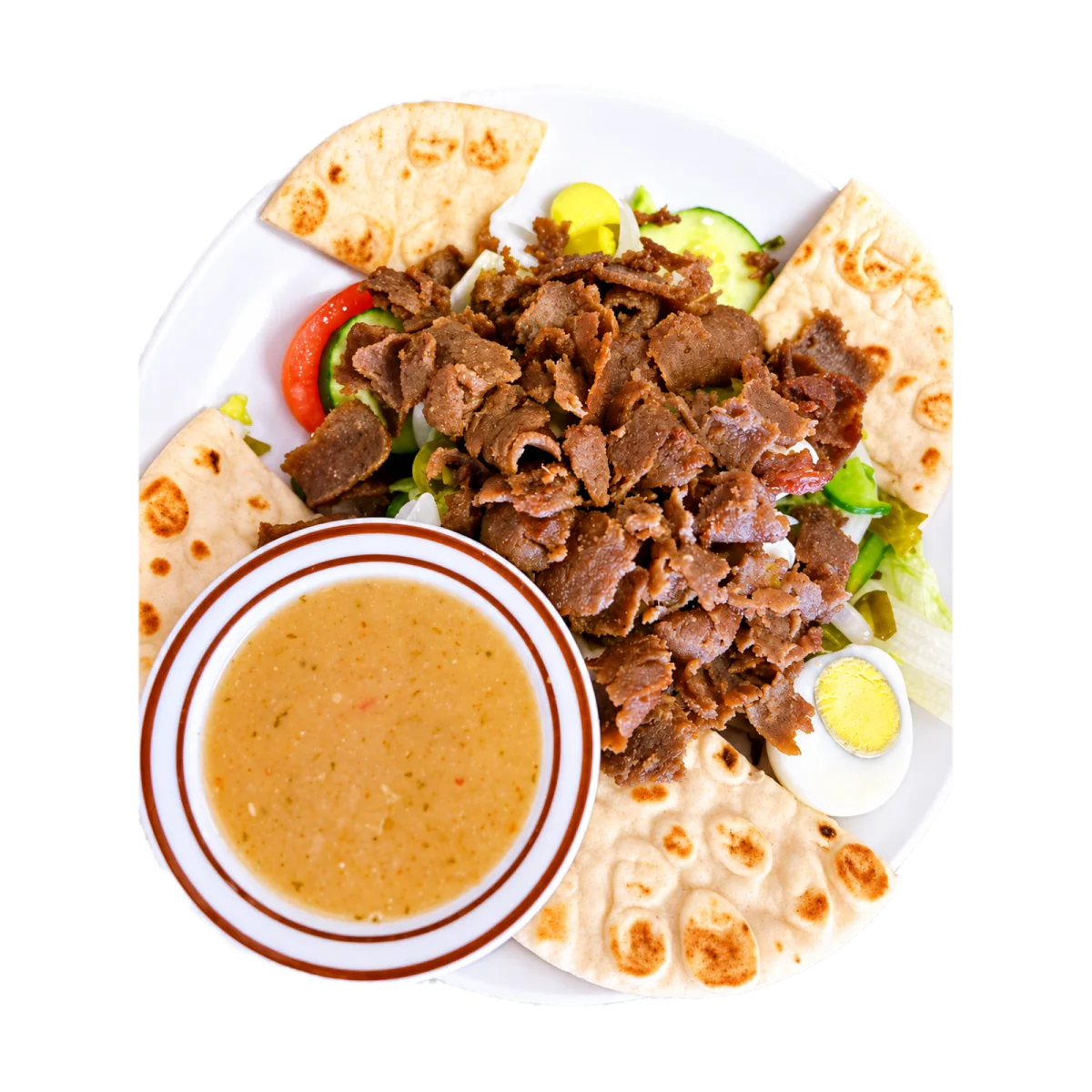 Gyro Platter with Soup